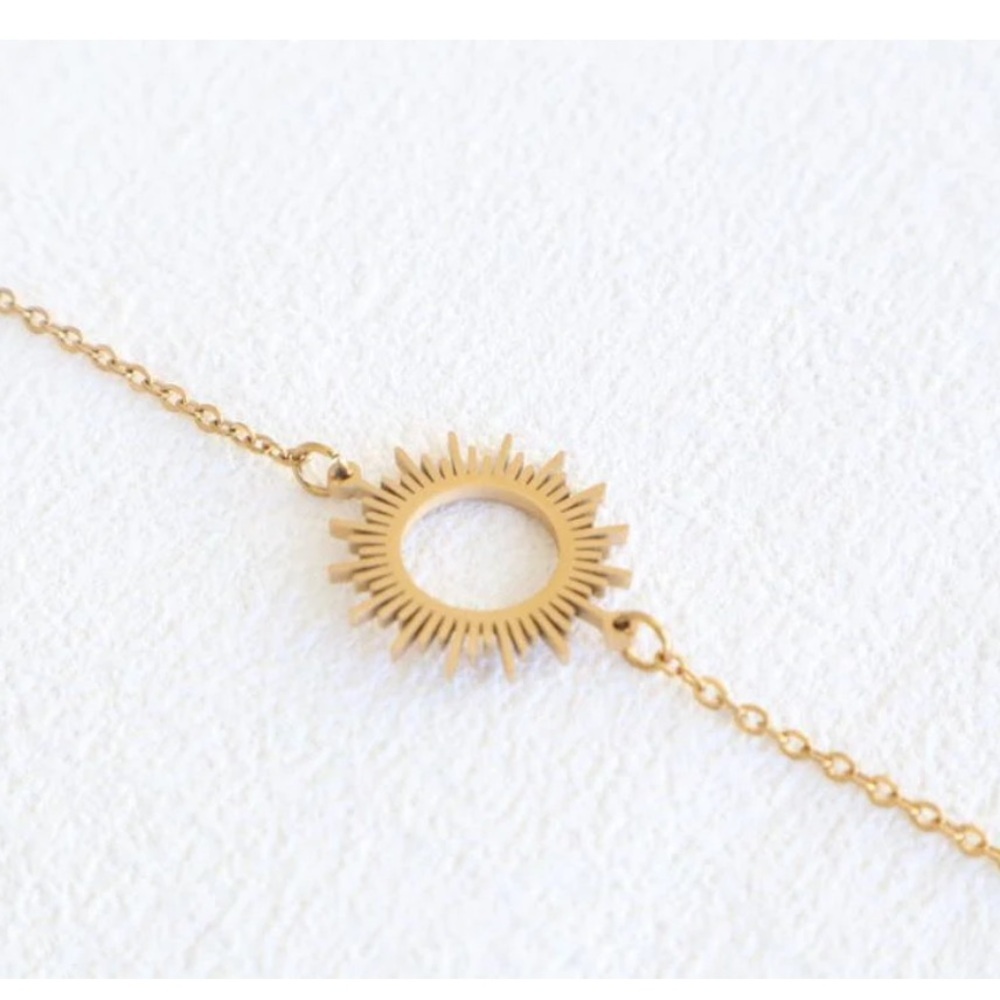 Sunshine Bracelet | Sun Waterproof Jewelry 18k Gold Plated Tarnish resistant - Picture 7 of 7